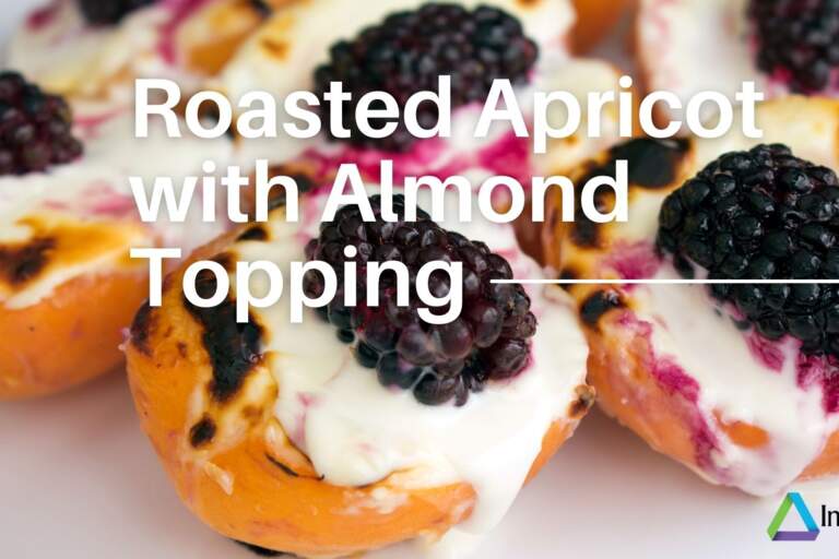 Roasted Apricots with Almond Topping