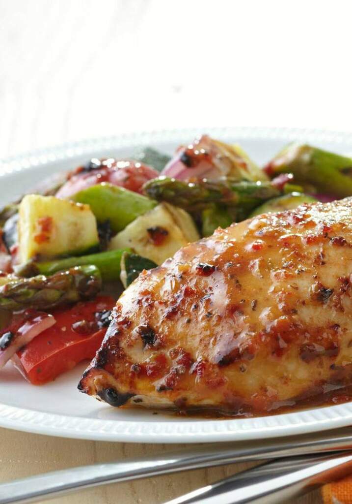 Grilled Chicken with Savory Summer Vegetables